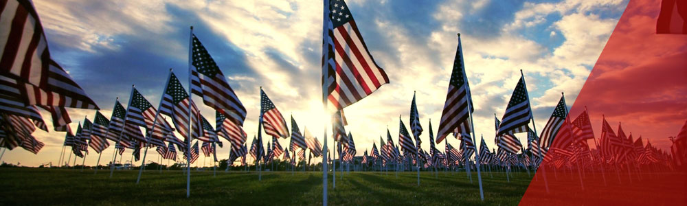 Memorial Flags at the USS Alabama Battleship